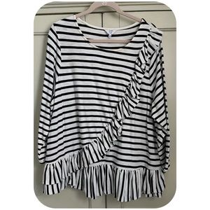 PLUS Crown & Ivy ruffle top